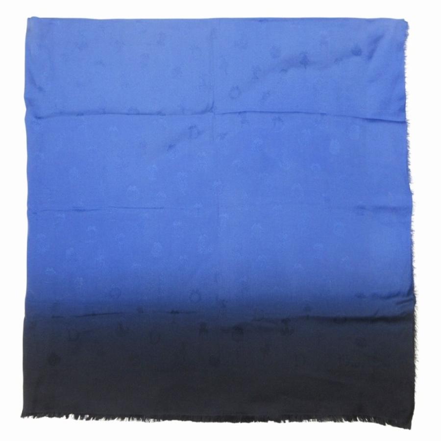 新品同様 Dior ディオール ジャガード ロゴ 大判 ストール シルク