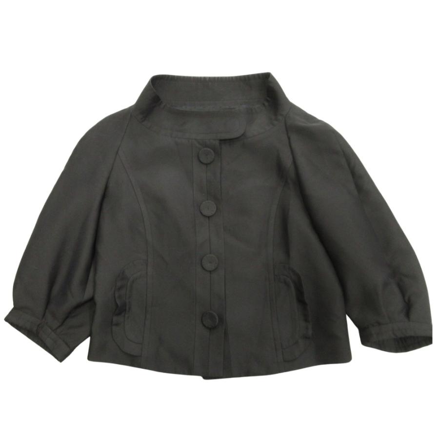 TO BE CHIC スタンドカラー ジャケット ブルゾン 七分丈 40 黒