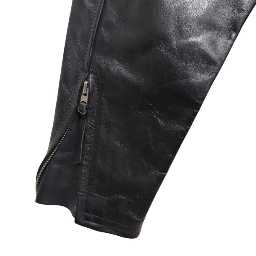 美品 K'S LEATHER カドヤ ダブルライダースジャケット 4L ブラック