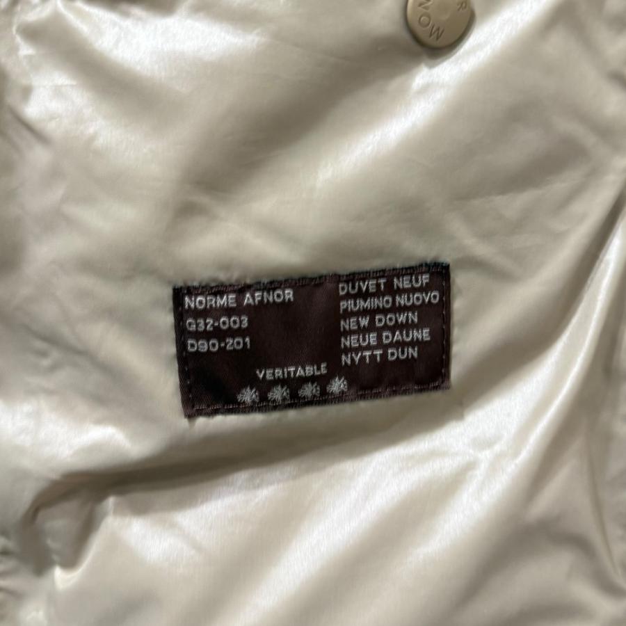 美品 MONCLER ダウン 2way Aライン ロゴワッペン ロゴボタン モンクレール メンズ ライトダウン MONCLER ライン ロゴワッペン