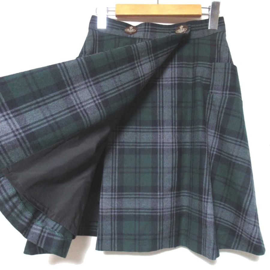 Vivienne Westwood チェック柄 ギャザーフレアスカート Vivienne Westwood チェック柄 ギャザーフレアスカート Vivienne