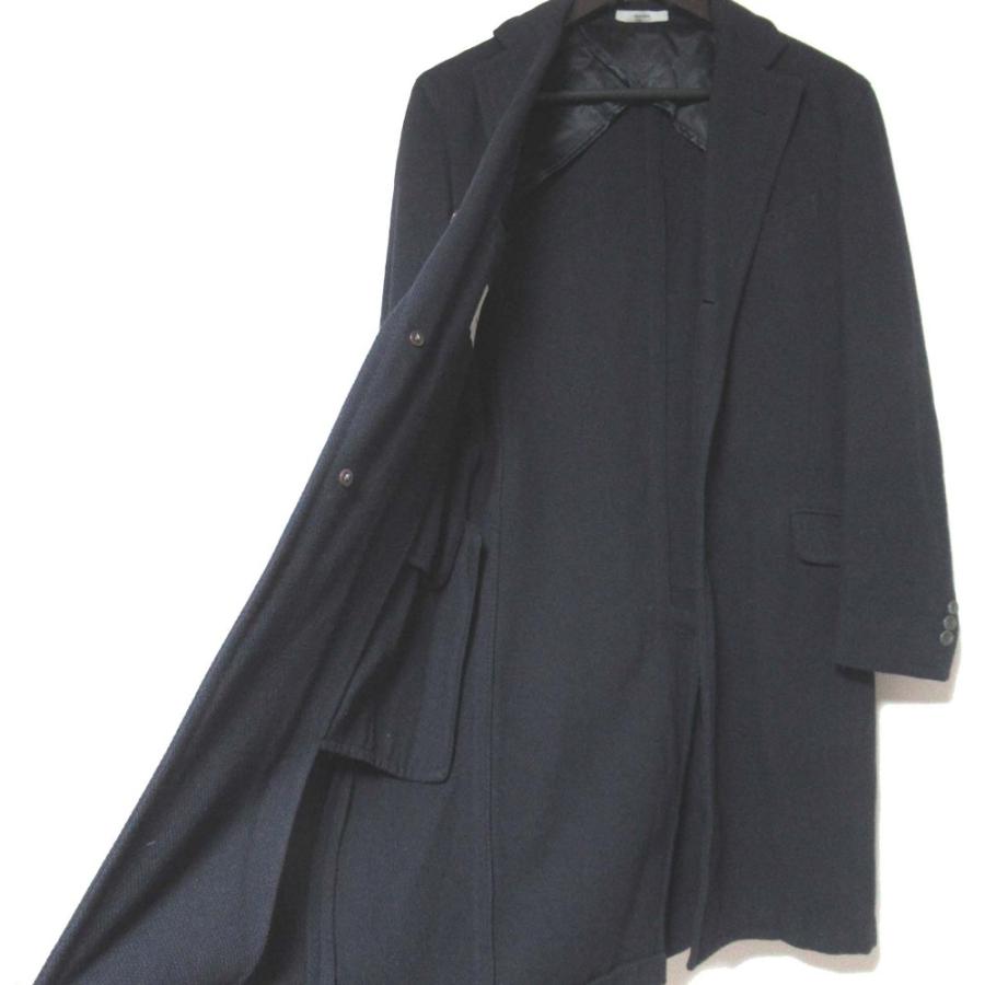 極美品】ボリオリ DOVER ウール チェスターコート ネイビー サイズ44