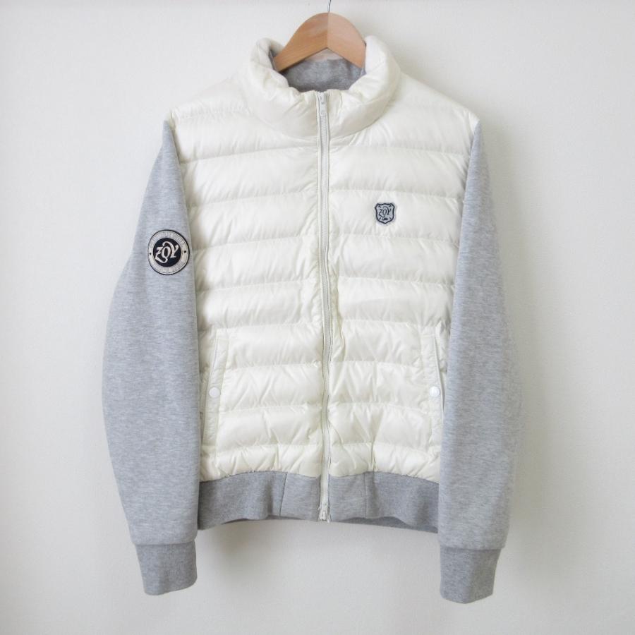 ZOY ゾーイ ゴルフ ダウンコート ジャケット ダブルジップ ホワイト 40
