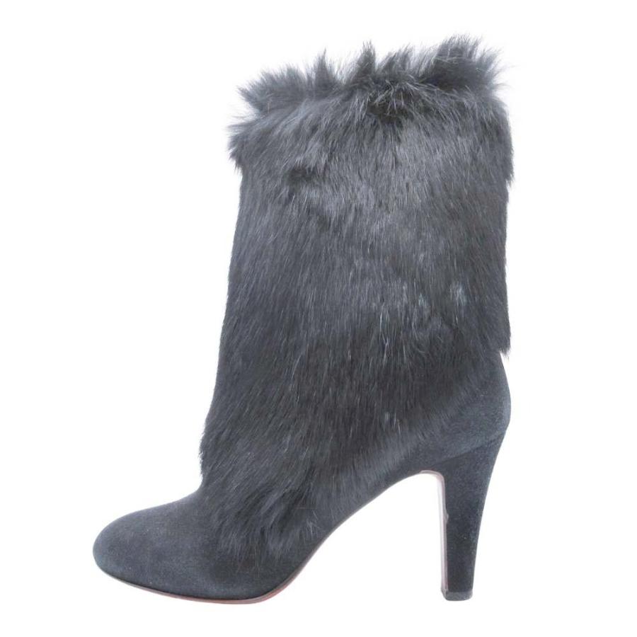 ANTEPRIMAグレー スエード ファー付き ムートンブーツ ANTEPRIMA