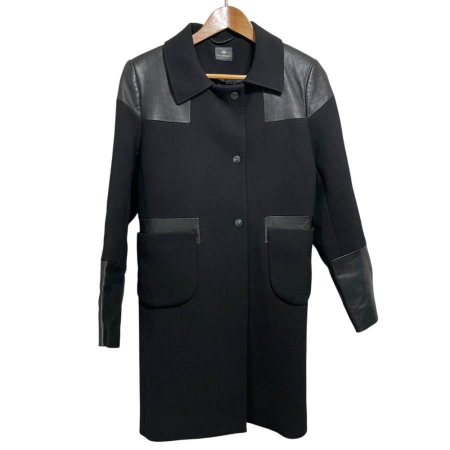 アニヤハインドマーチ　コート　美品 ANYA HINDMARCH（アニヤ・ハインドマーチ） 美品 レザーコンビ ステン