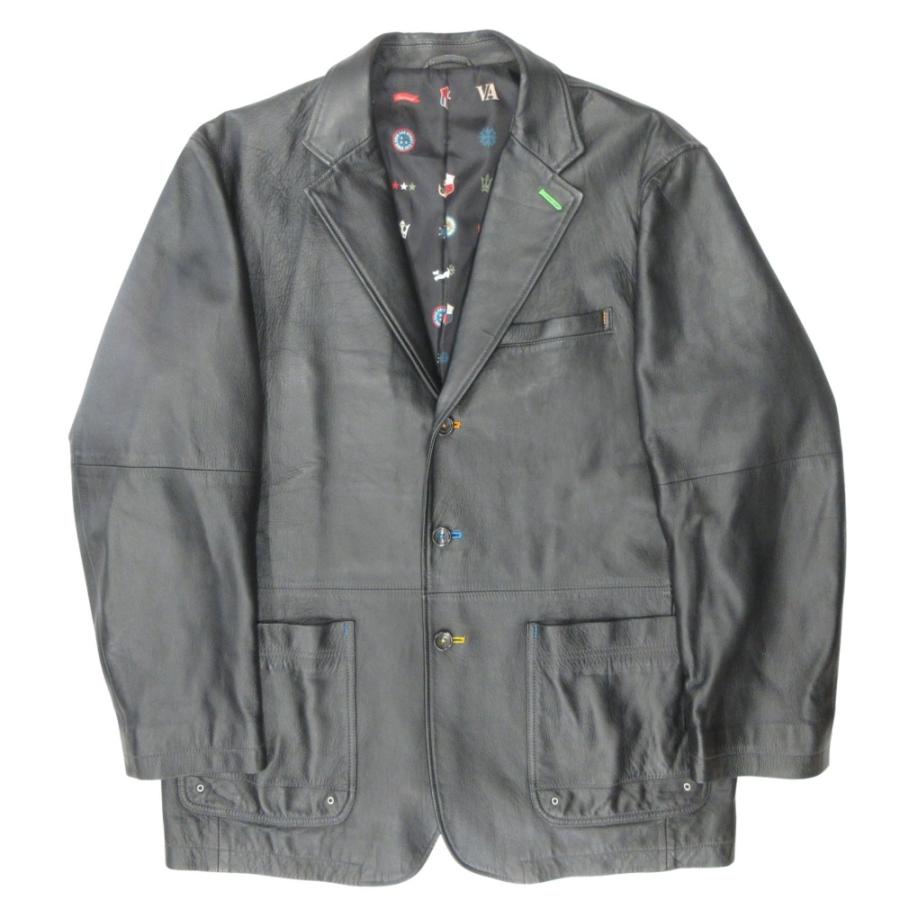 美品 VAGIIE バジエ ラムレザー ジャケット ブルゾン マリン ロゴ