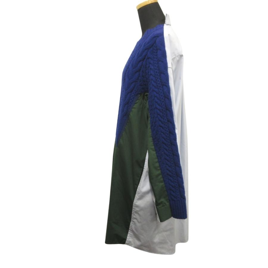 sacai サカイ ニット シャツ ドッキングワンピース 【公式通販】