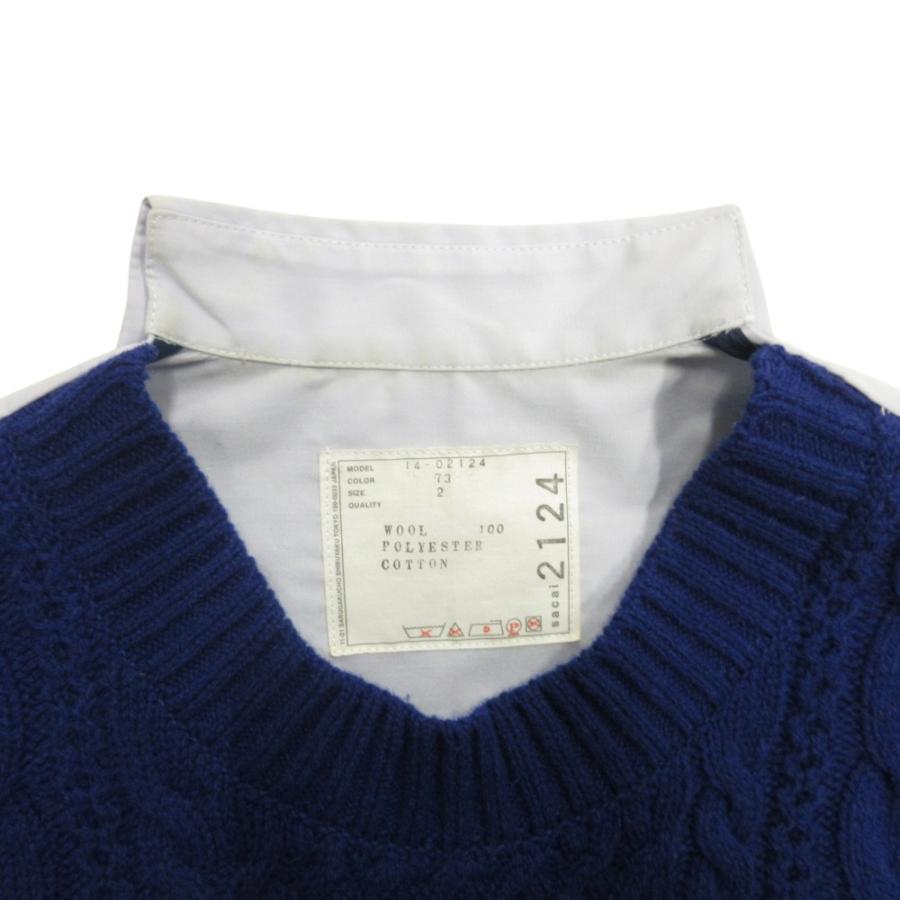 sacai サカイ 異素材 ドッキング ワンピース ドレス カットソー