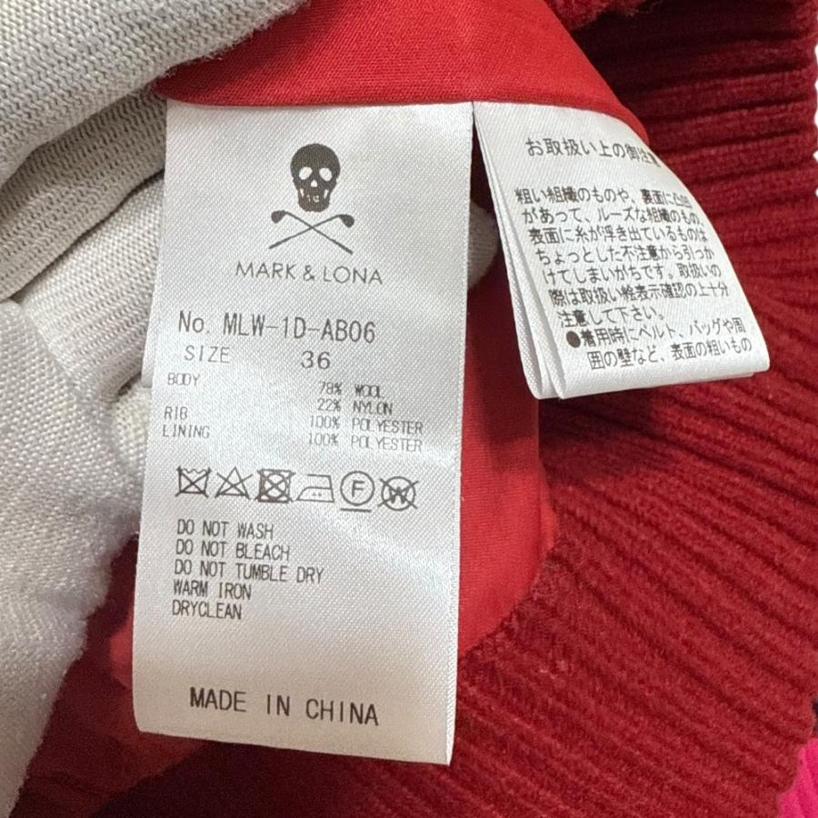 美品 MARK &amp; LONA マークアンドロナ Diamond Mane Vee Neck Sweater 長袖 ニット セーター MLW-1D-AB06 サイズ36 マルチカラー レディース 古着 中古 USED MARK&LONA - 美品 MARK & LONA マークアンドロナ Diamond Mane Vee
