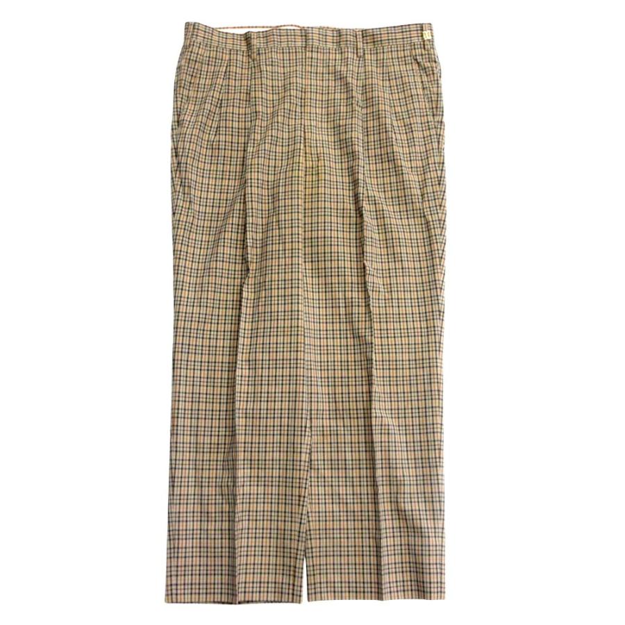 DAKS（ダックス） ハウスチェック柄 ツータック パンツ スラックス