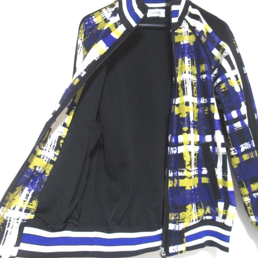 美品 TAAKK ターク ハンドペイント ジップアップ トラックジャケット