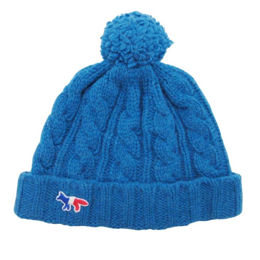 MAISON KITSUNE（メゾン キツネ） 未使用 ケーブル ポンポンニット帽