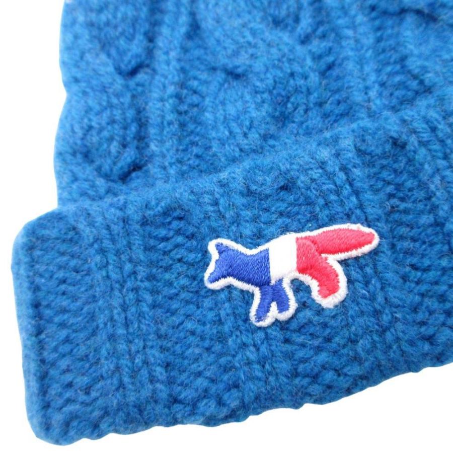 MAISON KITSUNE（メゾン キツネ） 未使用 ケーブル ポンポンニット帽