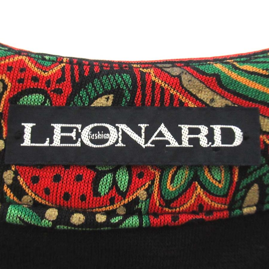 美品 LEONARD レオナール ノーカラージャケット シルク LEONARD レオナール ノーカラーシルクジャケット 良好 サイズ:表記タグ