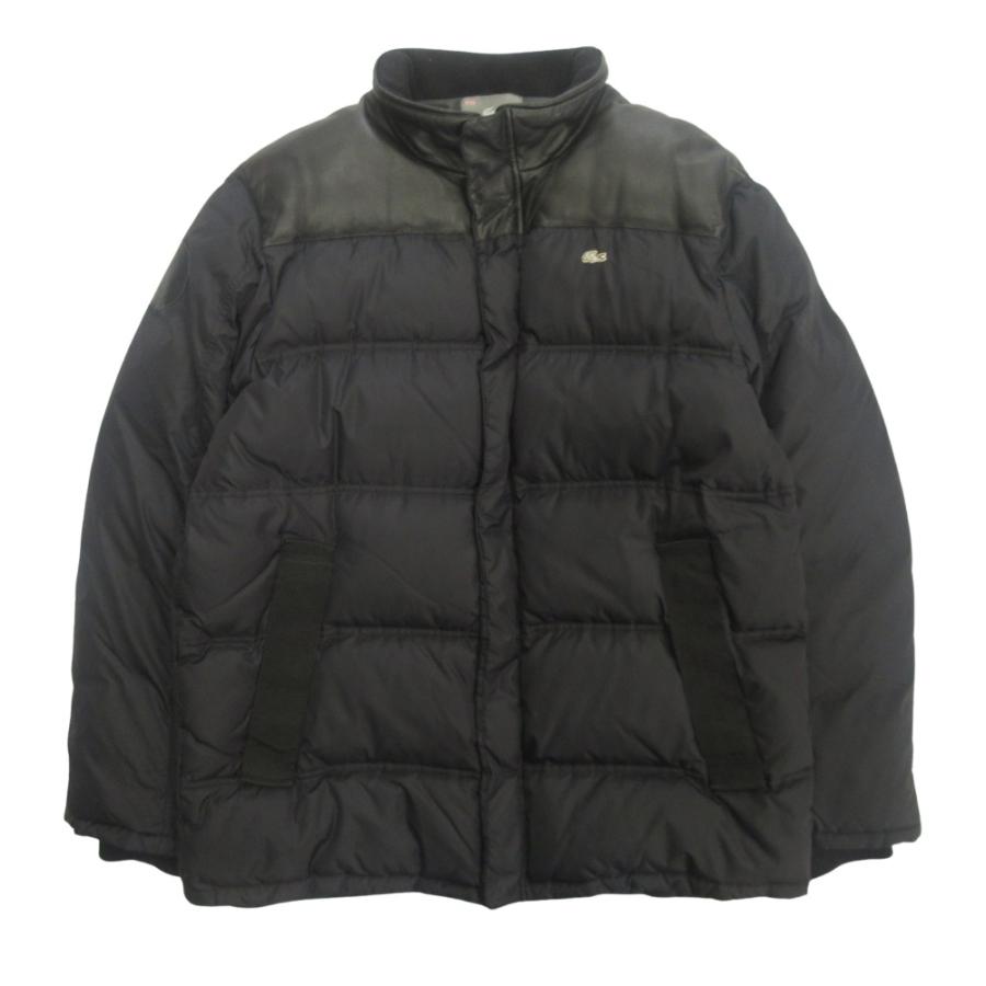 LACOSTE（ラコステ） 良品 レザー コンビ ダウン ジャケット ブルゾン