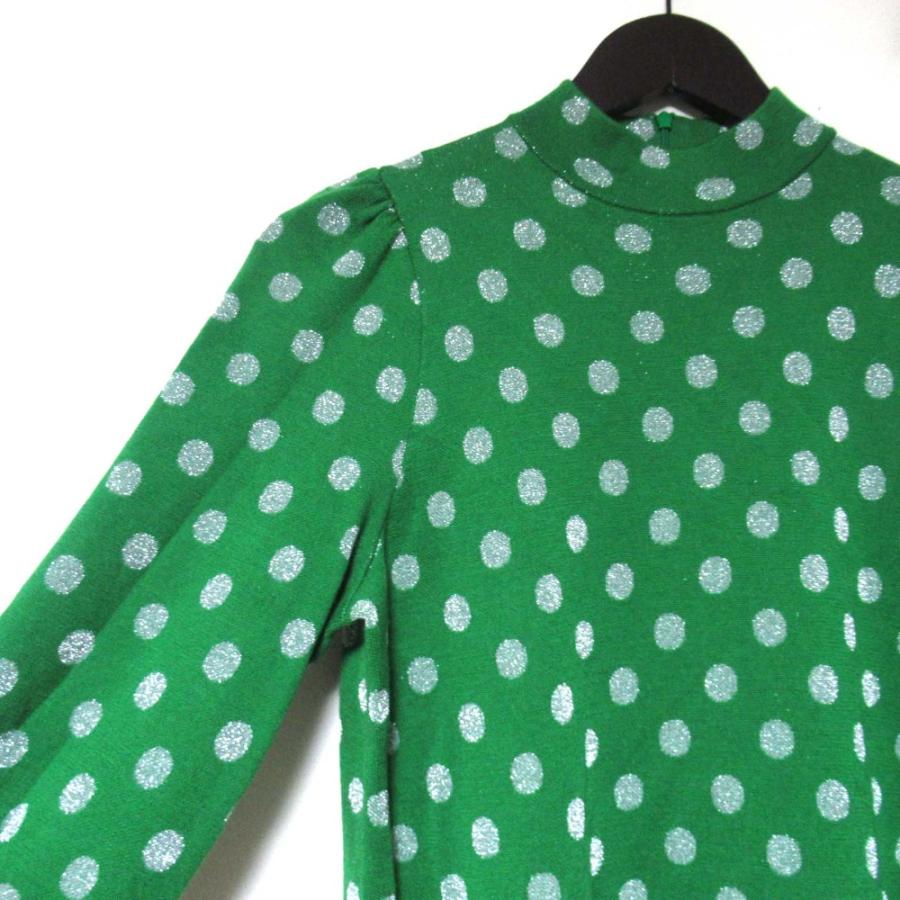 平日値下げGUCCI ドット柄 ワンピース 40 GUCCI（グッチ） 美品 ドット柄 長袖 ロング丈 ニット ワンピース
