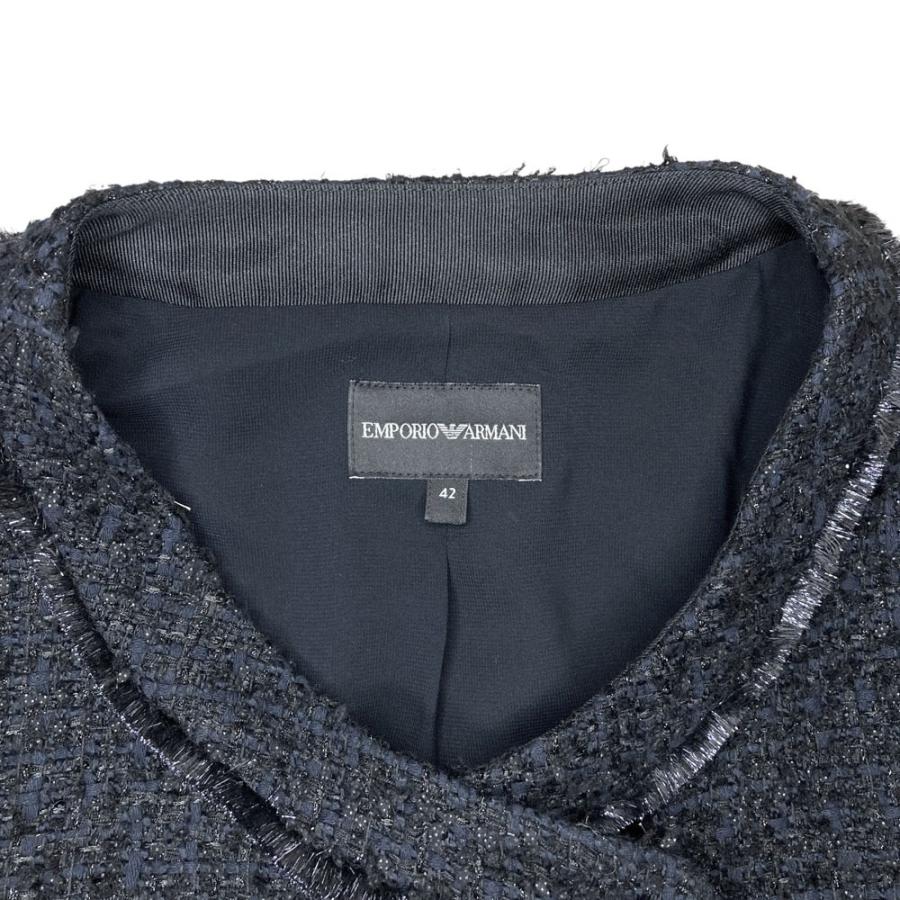 EMPORIO ARMANI 美品 エンポリオアルマーニ ダブルジップ ノーカラー 