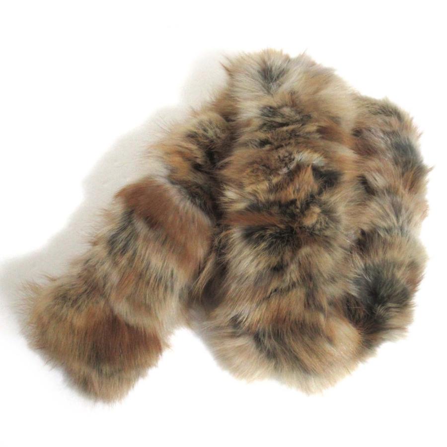 FENDI フェンディ ファーマフラー ブラウン 美品 FENDI（フェンディ） 美品 リアルファー マフラー ブラウン系