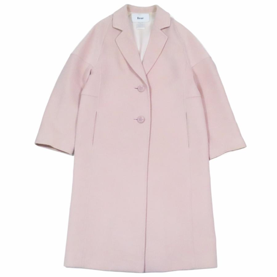 Rene（ルネ） 良品 20AW Rene チェスターコート ロング ロゴ刺繍ボタン