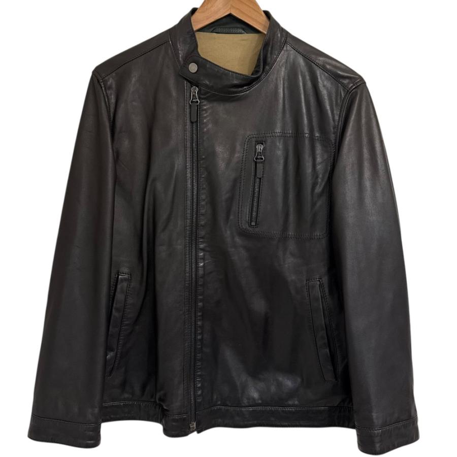 最高級イタリア製✨dunhill ライダースジャケット ラムレザー 羊革 dunhill（ダンヒル） 美品 ラムレザー シングル ライダースジャケット