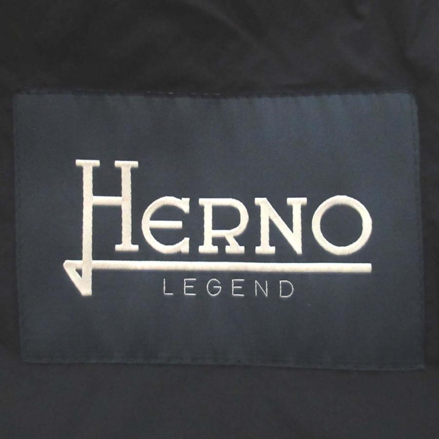HERNO（ヘルノ） 美品 23AW HERNO ナイロン フーディー ダウンジャケット PI004ULE サイズ48 ブラック メンズ 古着 ...