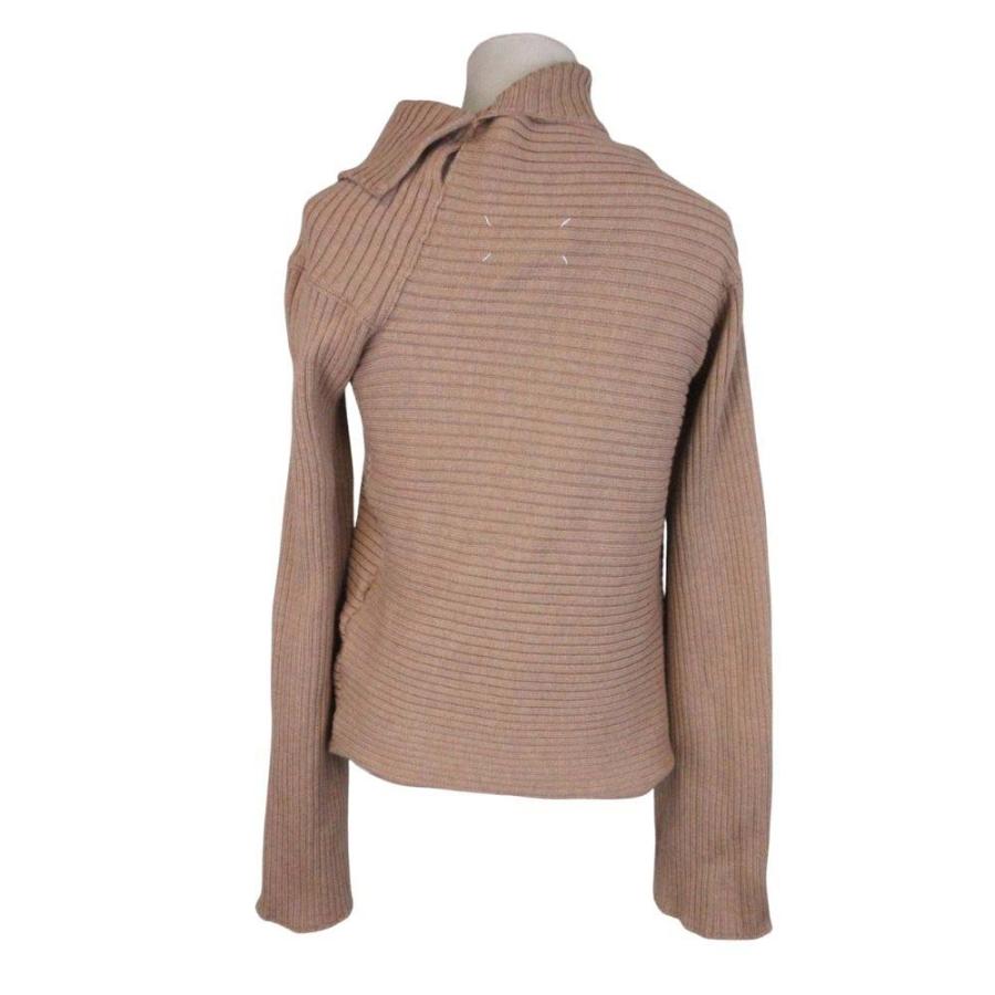 美品 15aw Maison Margiela メゾンマルジェラ1 アシンメトリー 長袖 タートルネック リブ ニット セーター M 茶 ブラウン レディース 古着 中古 USED Maison Margiela（メゾンマルジェラ） 美品 15aw Maison Margiela