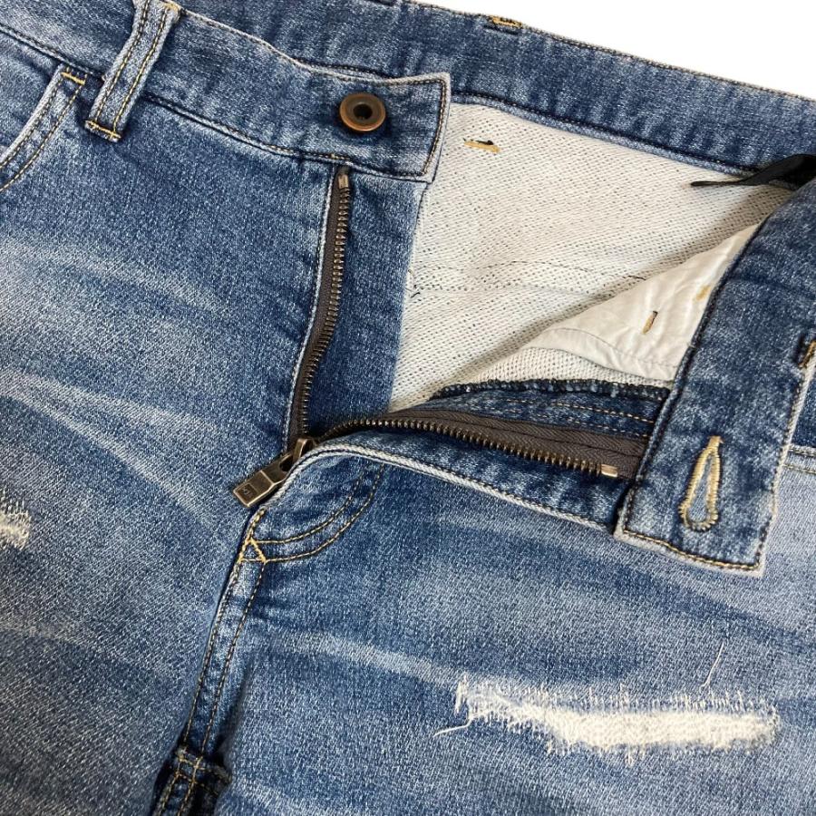 wjk 美品 ダブルジェイケイ tight knit-denim pants ストレッチ リペア 