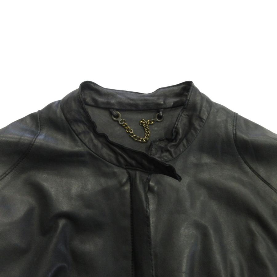 sisii（シシ） 美品 シングル ライダース ジャケット ブルゾン レザー