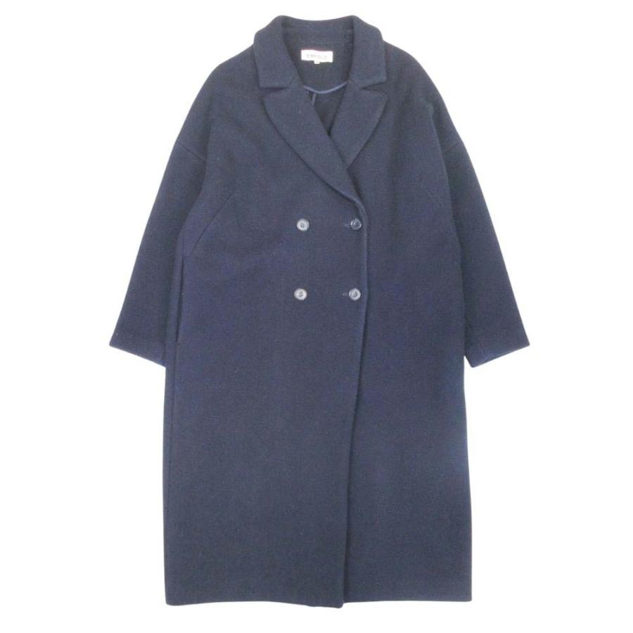 ENFOLD（エンフォルド） 美品 ビーバー ボックス ダブル ロングコート