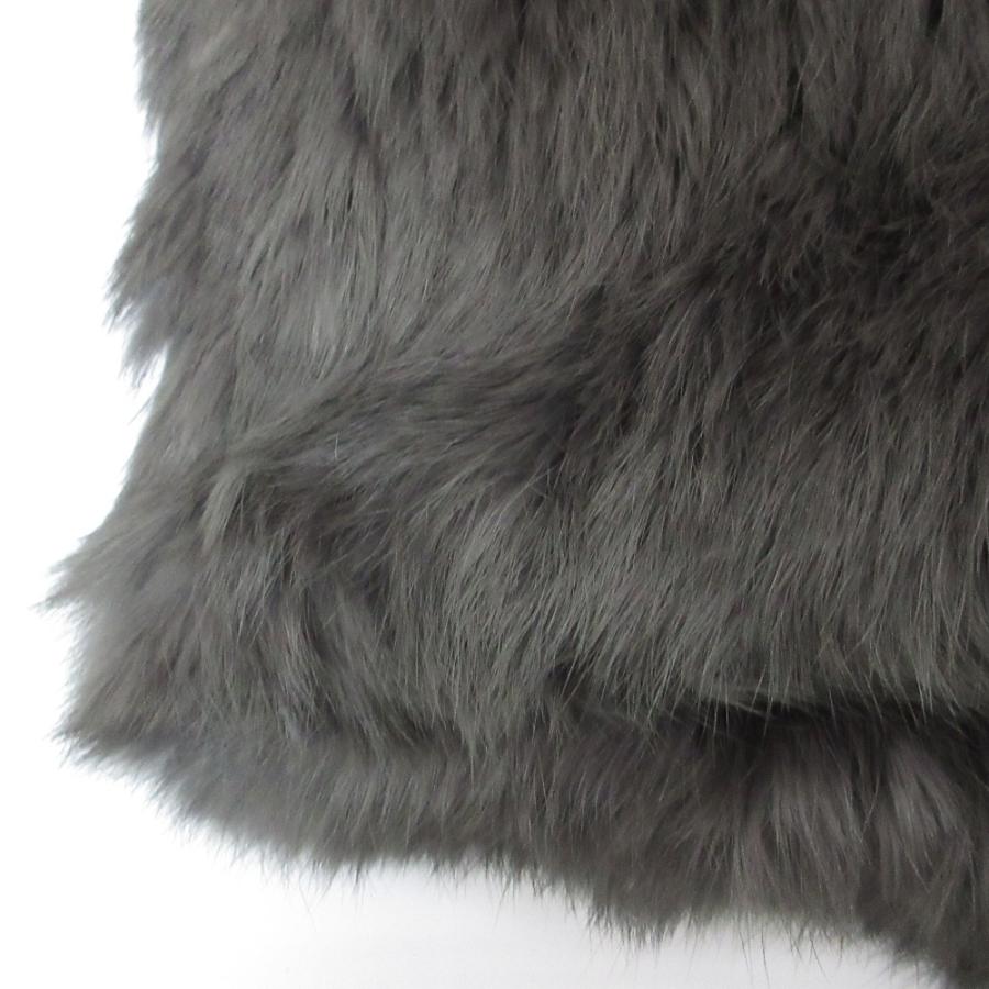 YVES SALOMON グレー イヤーマフ　ラビットファー　未使用品 YVES SALOMON（イヴサロモン） 美品 ラビットファー スヌード ネック