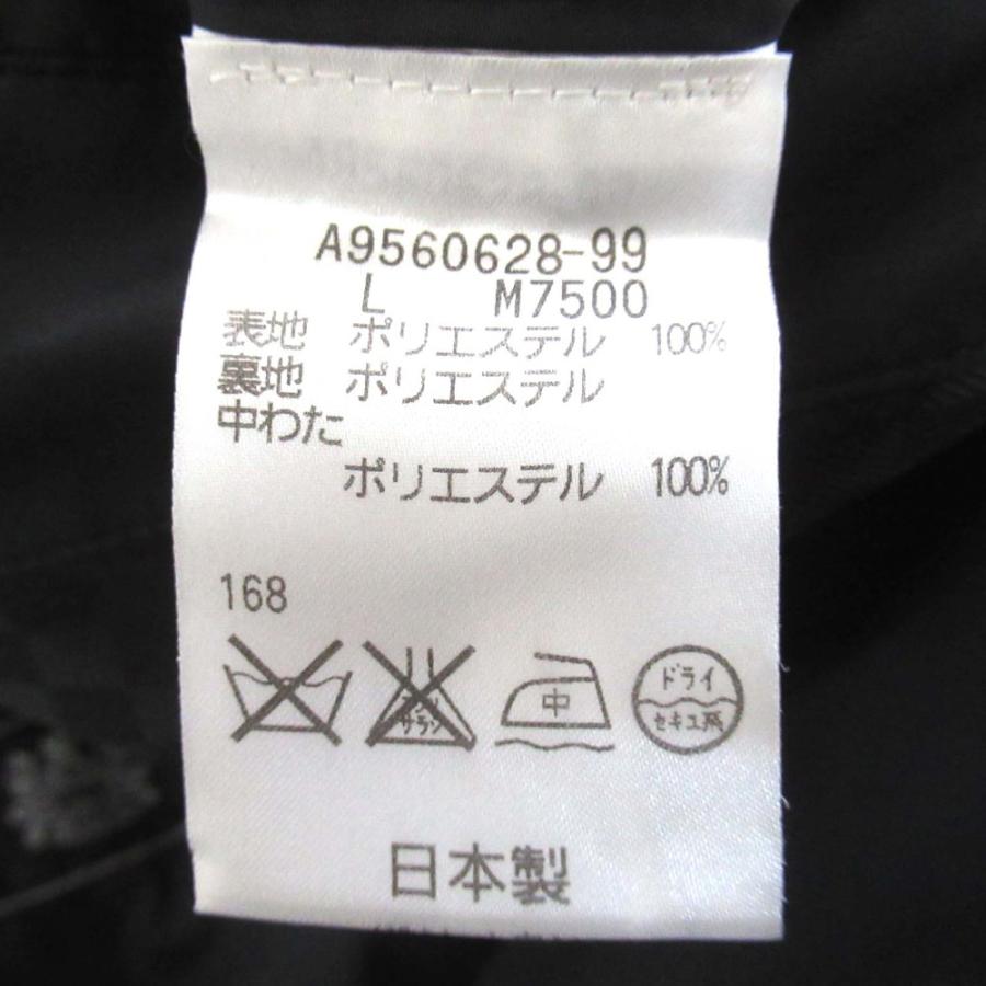良品 Aquascutum アクアスキュータム パデッド シングル トレンチコート Lサイズ ブラック メンズ 古着 中古_5