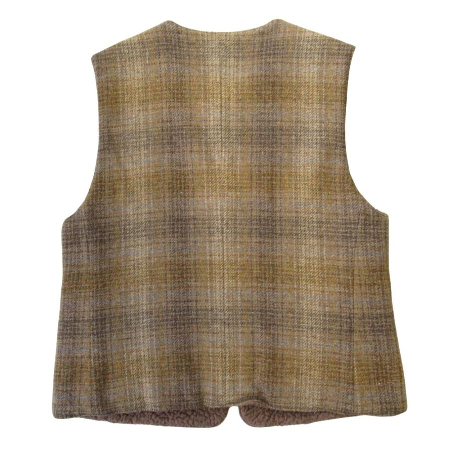 PAPAS（パパス） 美品 × Harris Tweed ハリスツイード ツイード ボア