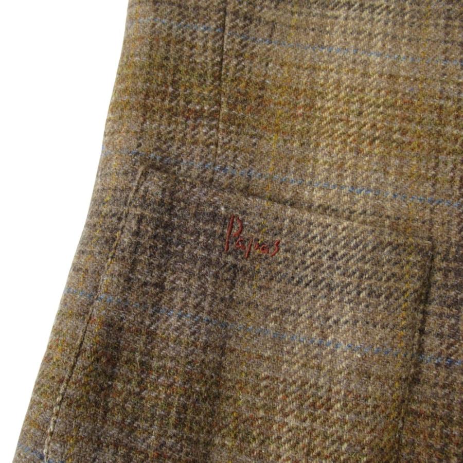 PAPAS（パパス） 美品 × Harris Tweed ハリスツイード ツイード ボア