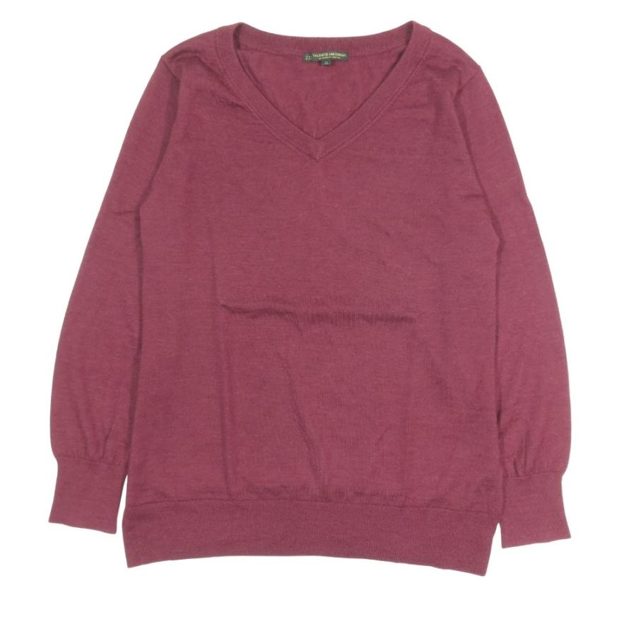 美品 23区 オンワード樫山 Vネック カシミヤ シルク ニット セーター