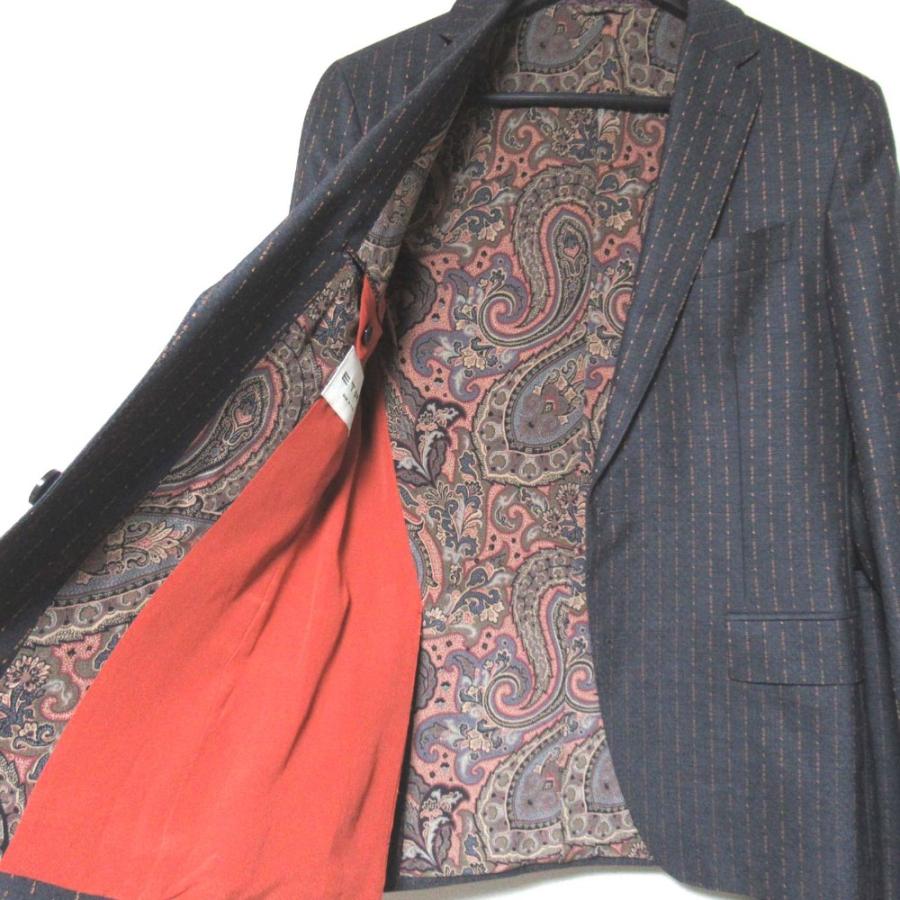 ETRO（エトロ） 美品 裏地ペイズリー柄 ロゴストライプ テーラード