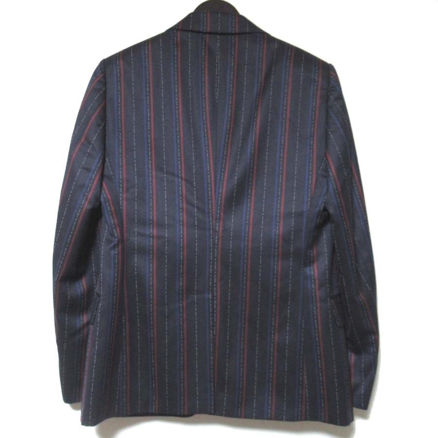 ETRO（エトロ） 美品 裏地ペイズリー柄 ロゴストライプ テーラード 