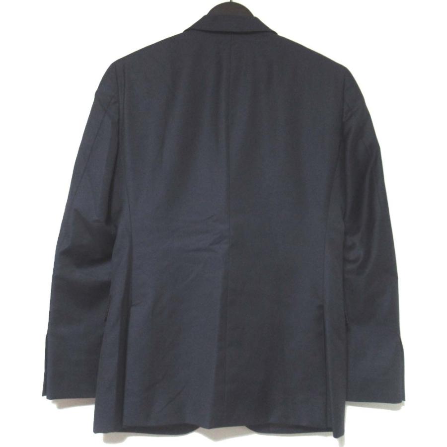 美品 SCABAL スキャバル パーソナルオーダー ソリッド テーラードジャケット+スラックスパンツ スーツ セットアップ ネイビー メンズ 古着 中古_2