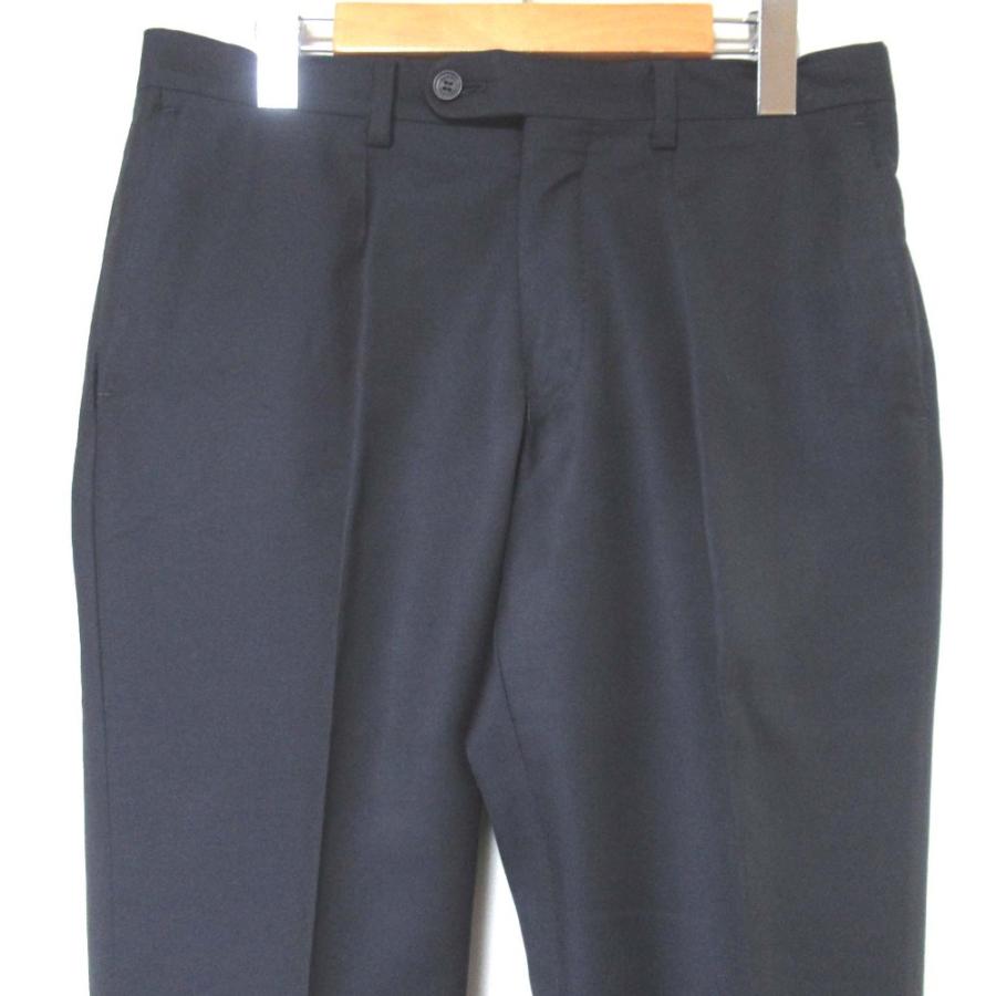 美品 SCABAL スキャバル パーソナルオーダー ソリッド テーラードジャケット+スラックスパンツ スーツ セットアップ ネイビー メンズ 古着 中古_6