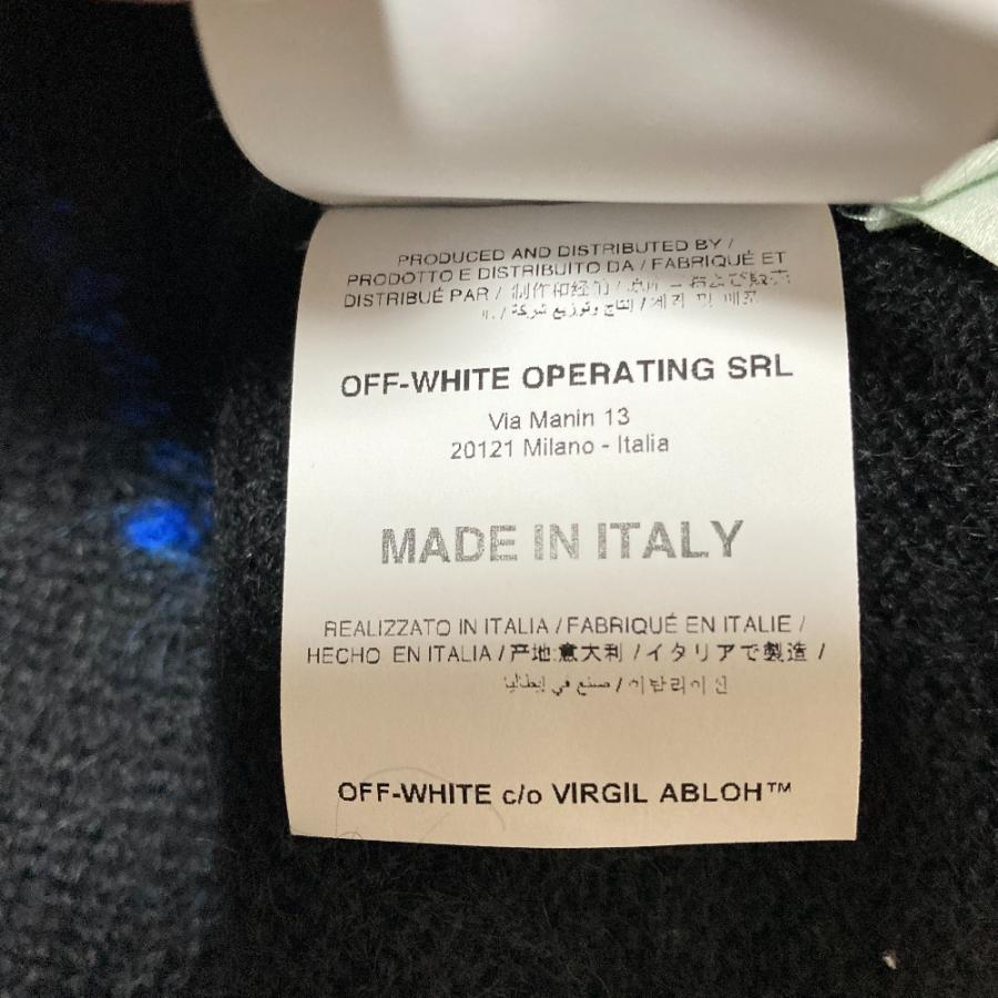 美品 Off-White オフホワイト モヘアニットセーター S ブラック メンズ
