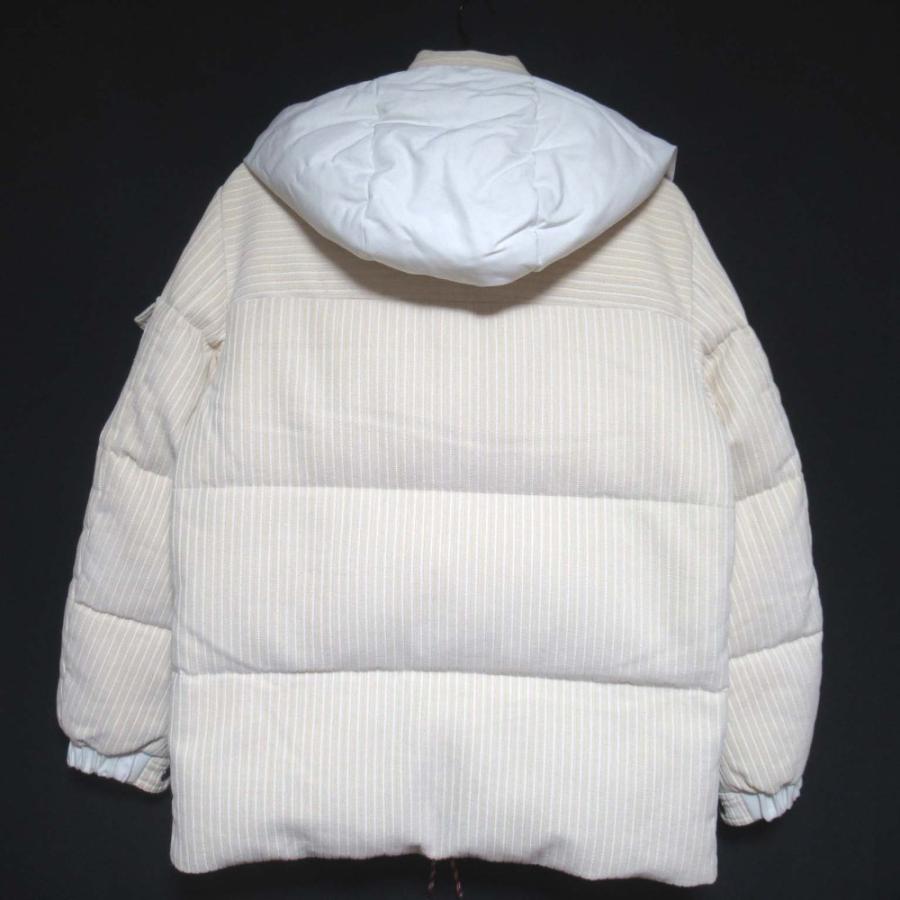 良品 MONCLER モンクレール BAIKAL フーディー コーデュロイ ダウンジャケット サイズ1 アイボリー メンズ 古着 中古 USED MONCLER（モンクレール） 良品 BAIKAL フーディー コーデュロイ ダウン