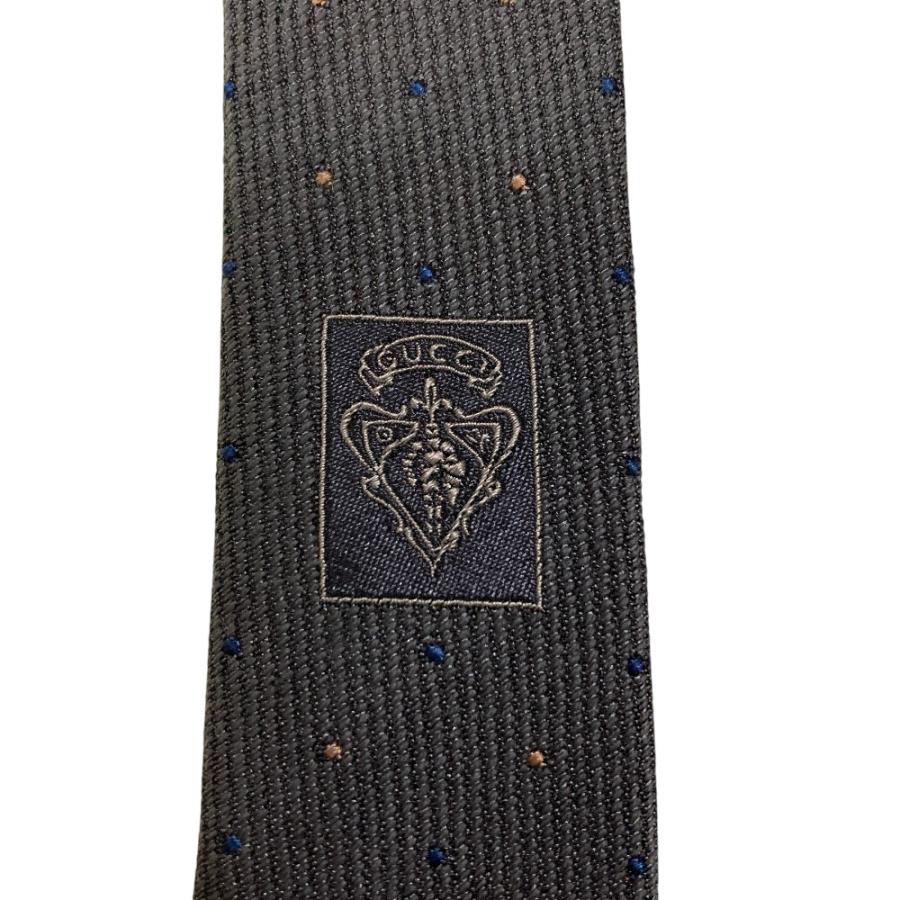 GUCCI（グッチ） 美品 ドット柄 シルクウール レギュラーネクタイ