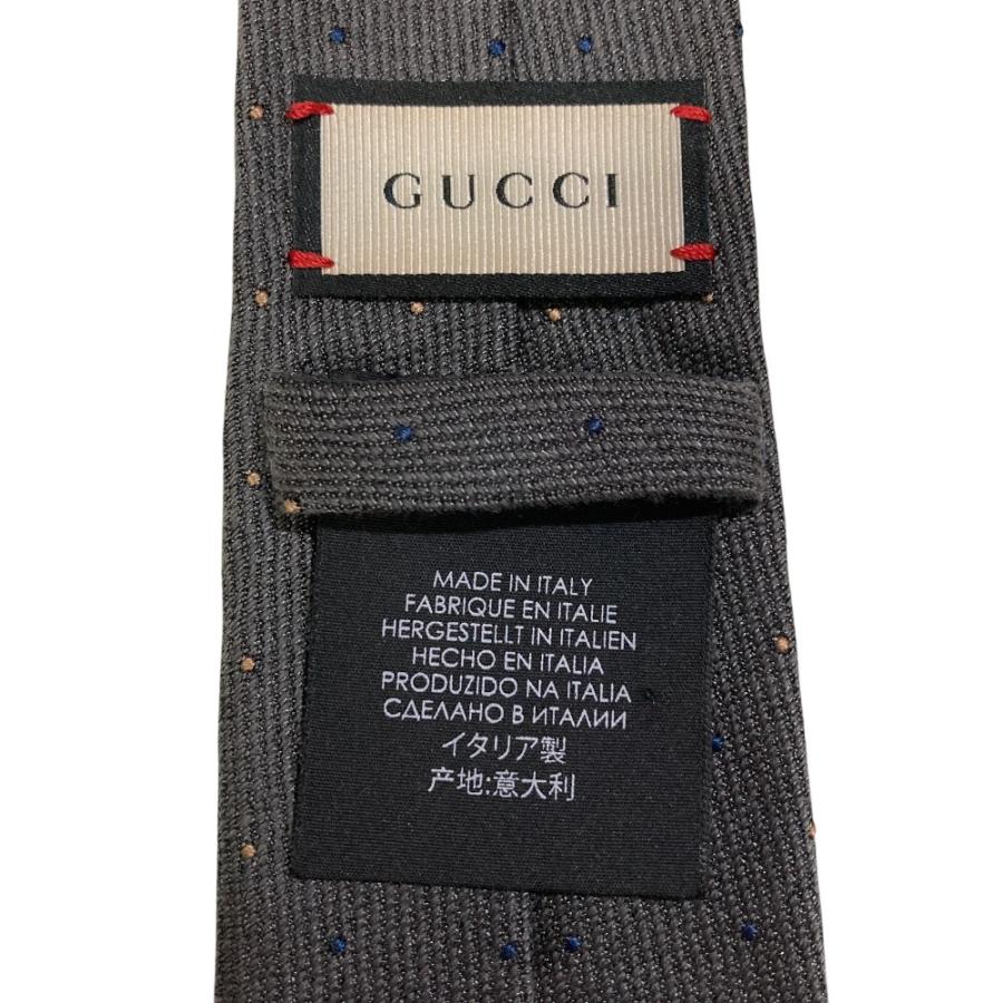 GUCCI（グッチ） 美品 ドット柄 シルクウール レギュラーネクタイ