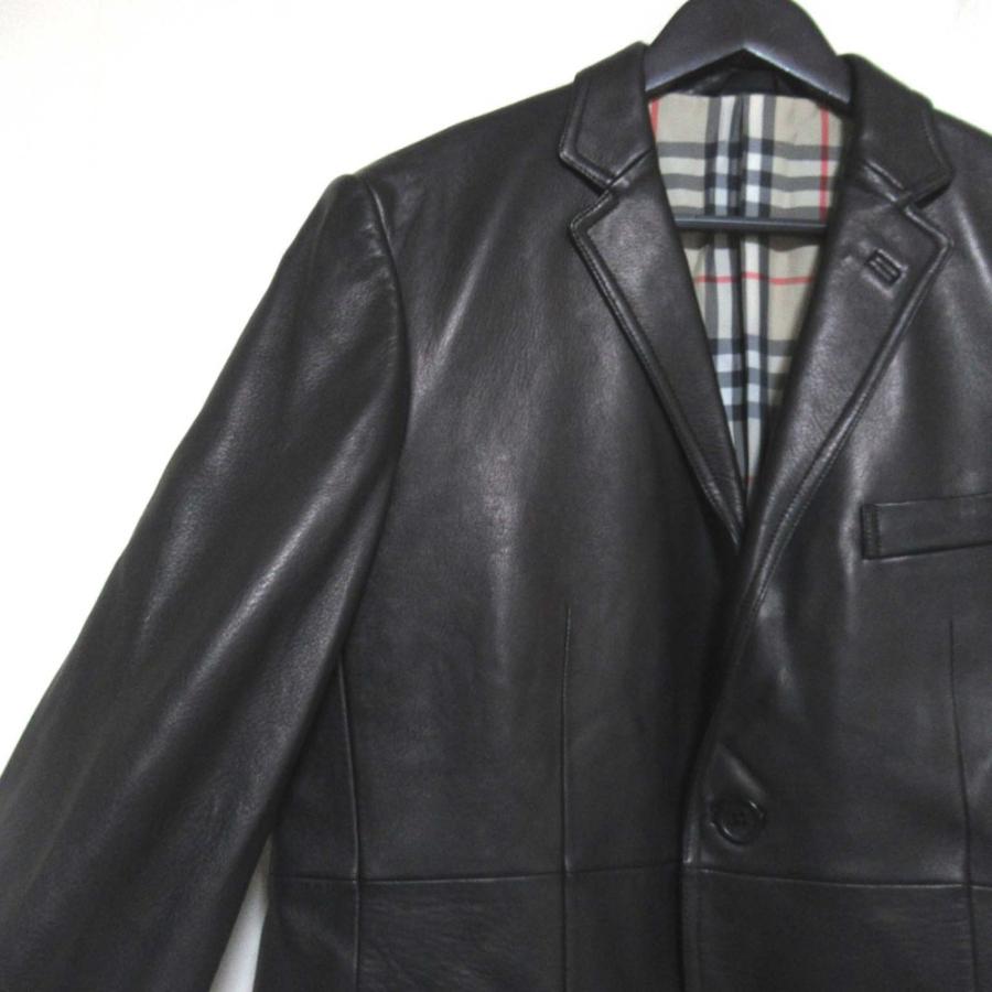 美品✨BURBERRY LONDON レザージャケット ラムレザー ノバチェック 美品 BURBERRY LONDON バーバリーロンドン ノバチェック柄ライニング