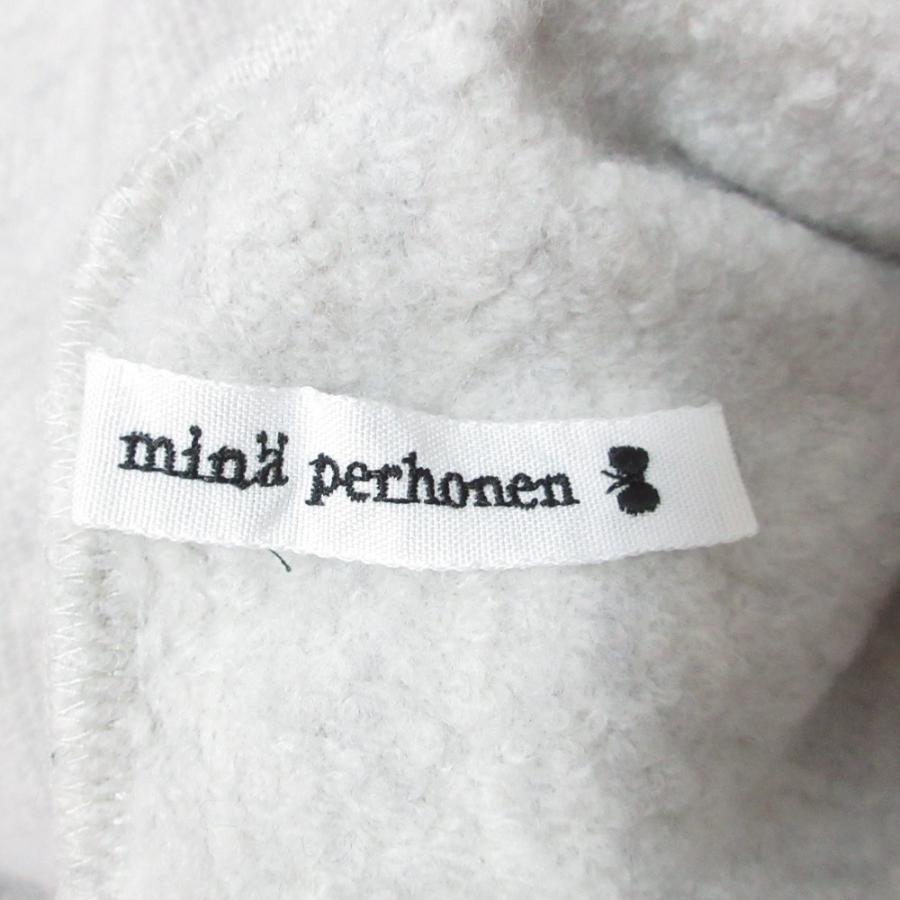 良品 mina perhonen ミナペルホネン giretto ハイネック ウールトレーナー ya8506 38サイズ グレー レディース 古着 中古_5