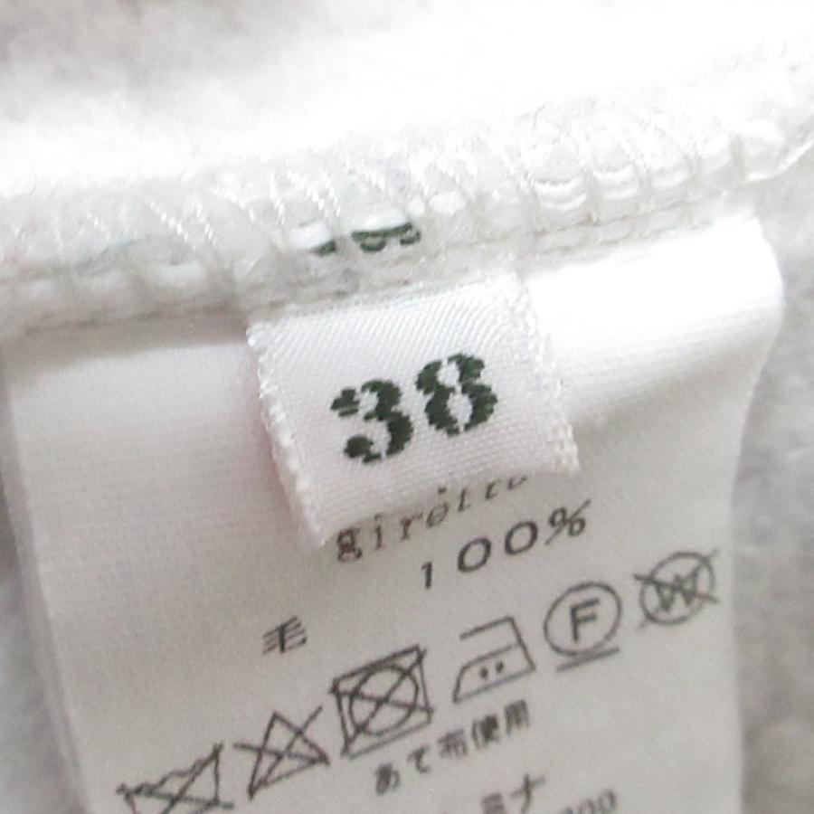 良品 mina perhonen ミナペルホネン giretto ハイネック ウールトレーナー ya8506 38サイズ グレー レディース 古着 中古_6