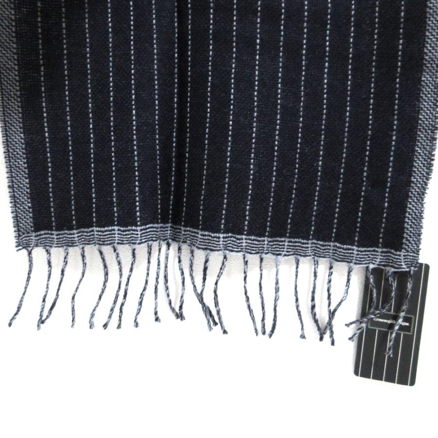 未使用 ErmenegildoZegna エルメネジルドゼニア フリンジマフラー 