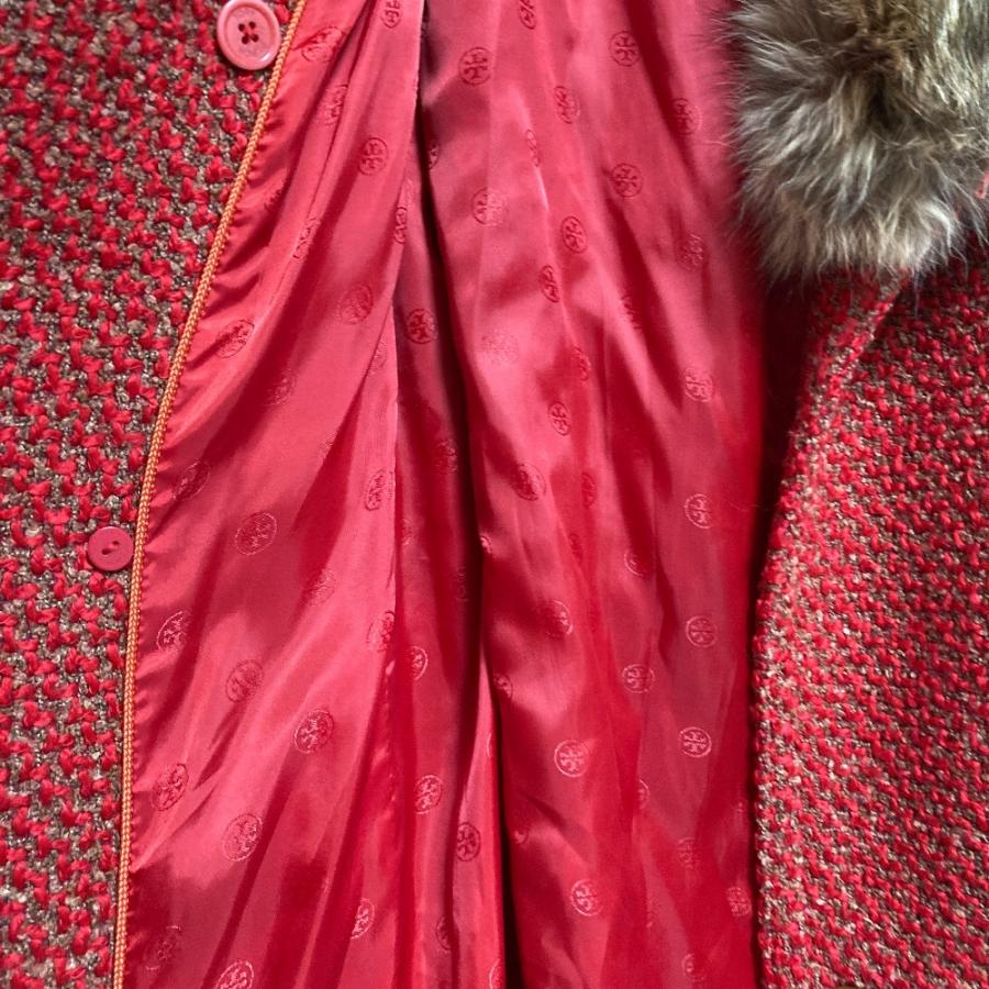 TORY BURCH（トリーバーチ） 美品 コヨーテファーカラー ツイード 