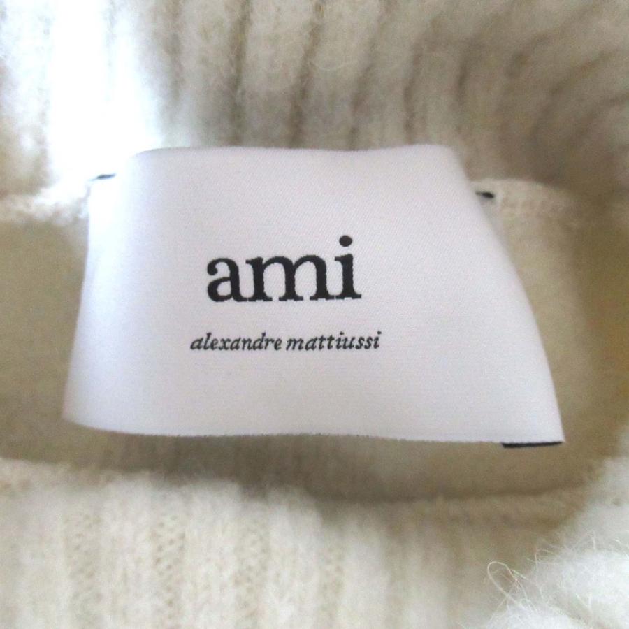 美品 24AW ami アミパリス ホリデーコレクション限定モデル AMI DE COEUR タートルネック ニット セーター XXSサイズ アイボリー レディース 古着 中古 USED 美品 24AW ami アミパリス ホリデーコレクション限定モデル AMI DE