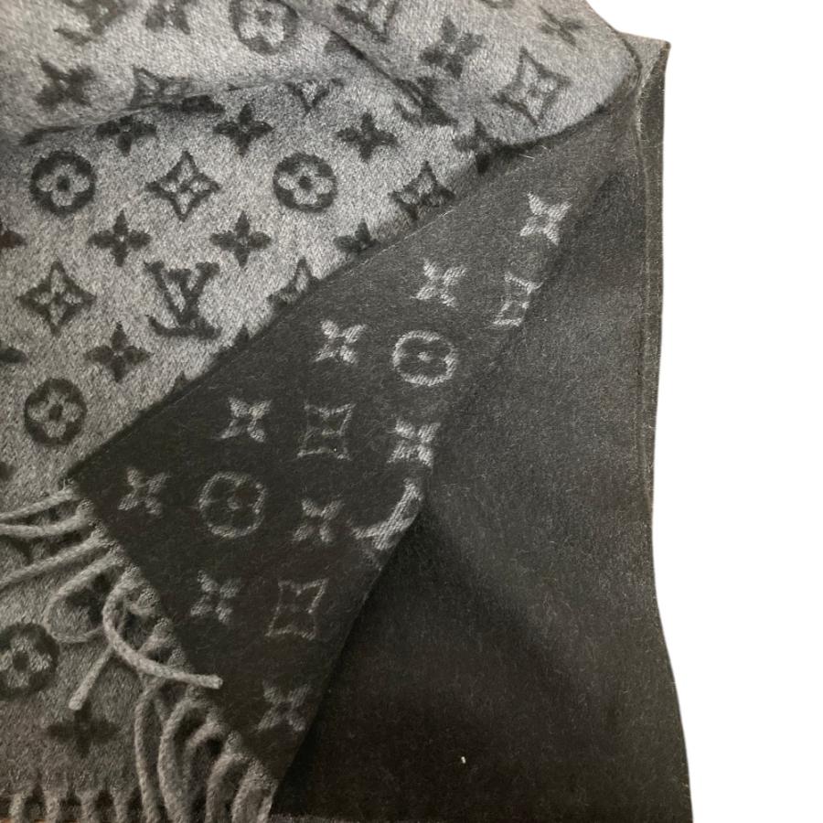 美品 LOUIS VUITTON ルイヴィトン 2025年製造 エシャルプ モノグラムグラディエント フリンジマフラー M71607 ブラック×グレー メンズ 古着 中古 USED LOUIS VUITTON（マフラー）のフリマアイテム一覧 美品 LOUIS VUITTON