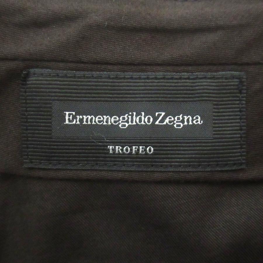 美品 Ermenegildo Zegna エルメネジルドゼニア トロフェオ カシミヤシルクブレンド ウール スラックスパンツ サイズ6-52R ブラウン メンズ 古着 中古_7